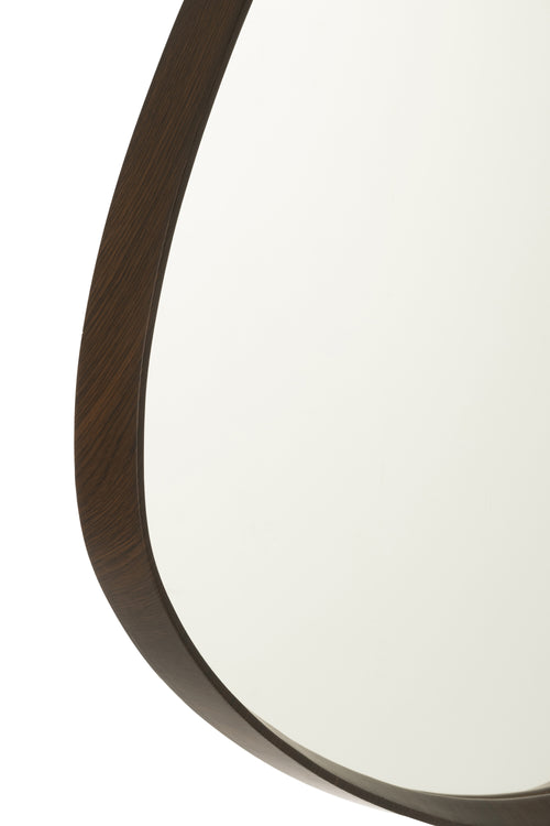 J-Line spiegel Abstract - hout/glas - donkerbruin - small - 70 x 61 cm - vtwonen shop