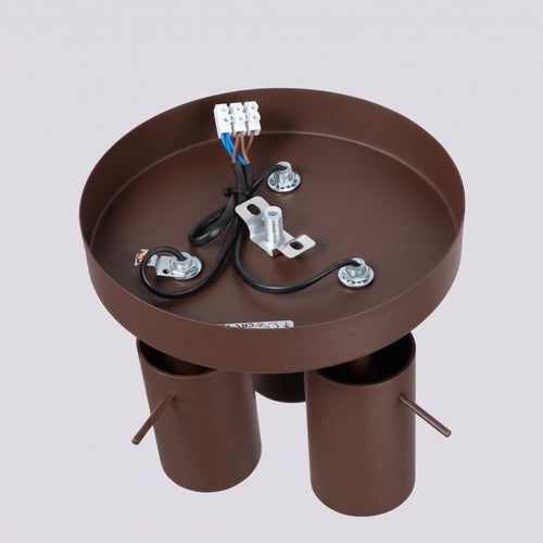 Sollux Lighting Plafondlamp RING 3P bruin - 25,7x25,7x14,5cm