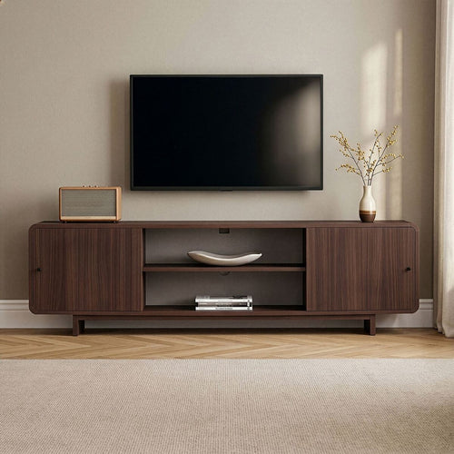 Calicosy - Tv-meubel CELENA - Donker hout 180x34x52 cm