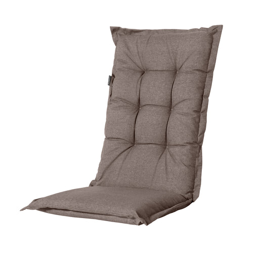 Madison tuinstoelkussen hoge rug Manchester - taupe - 123x50x7cm - set van 4