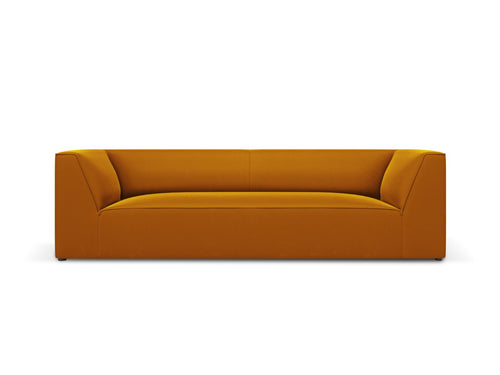 Micadoni Bank Ruby 3-zits, flueel, geel - 93x232x69cm