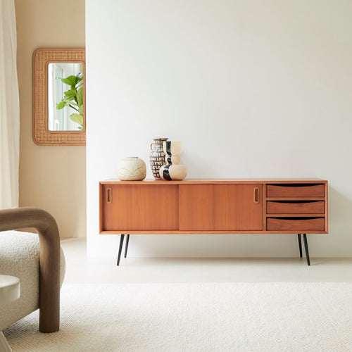 Tikamoon Teakhouten tv-meubel 155 cm - Naturel - vtwonen shop