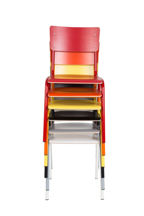 Zuiver Back To School HPL Eetkamerstoelen/ Kantinestoelen/ Schoolstoelen Wit - Set van 4 - vtwonen shop