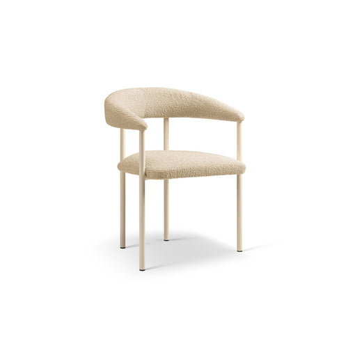 Set van 2 stoelen met gesp Lea boucle beige - 53.5x56.5x74cm