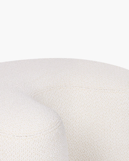 noo.ma U Pouf - Cloud Beige Bouclé, 50 x 60 x 30 cm