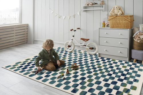 AFK Living vloerkleed Opal - voor binnen en buiten - blauw - 120 x 170 cm