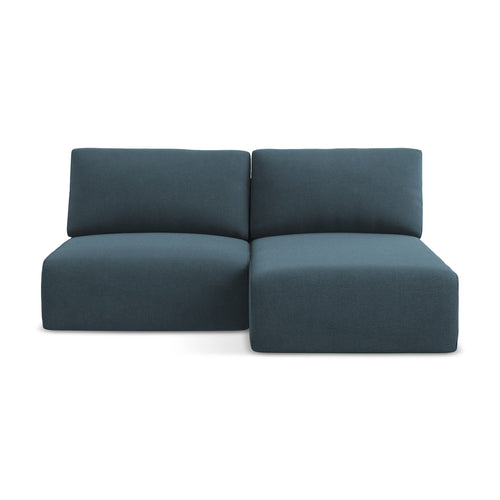 LaMiaSofa hoekbank rechts Ostia - textuurstof - jeans - 210x149x79