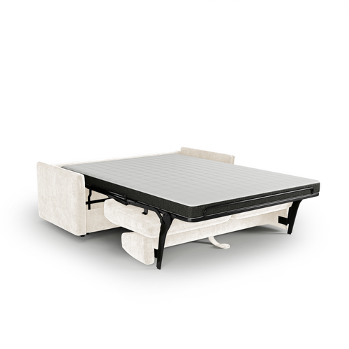 Premium Interiors - Express-slaapbank AVA - gewaafd fluweel crème 178cm