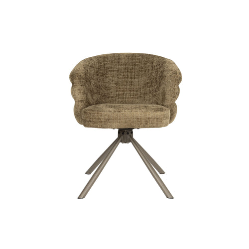 Housecraft Living Marjolein Eetkamerstoelen Armleuning Groen - Set van 2