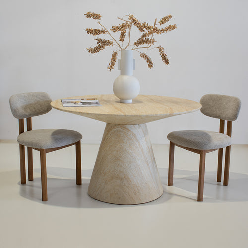 DÉJA Living Eettafel Stockholm - Rond Travertin - 120x120x75cm