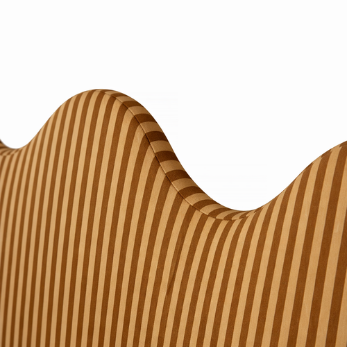 Gestoffeerd hoofdbord met golvende vorm 160x73,5 cm