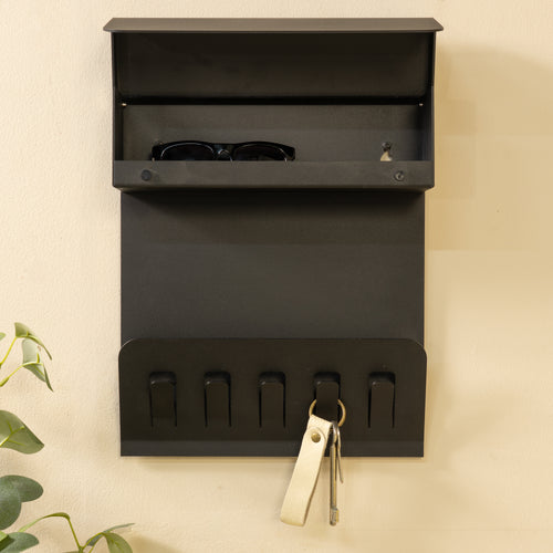 Spinder Design Kapstok Keeper - Zwart - 5 haken - opbergvak - vtwonen shop