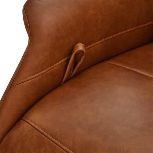 Furnhouse relaxfauteuil Delta - Cognacbruin - Draaibaar - 79x90x114