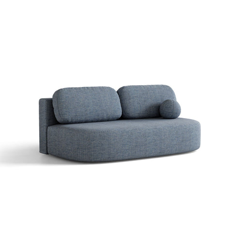 Cosmopolitan Design - Slaapbank met opbergdoos Sophia 3-zits, structurele stof grijsbruine mix - 110x202x89cm