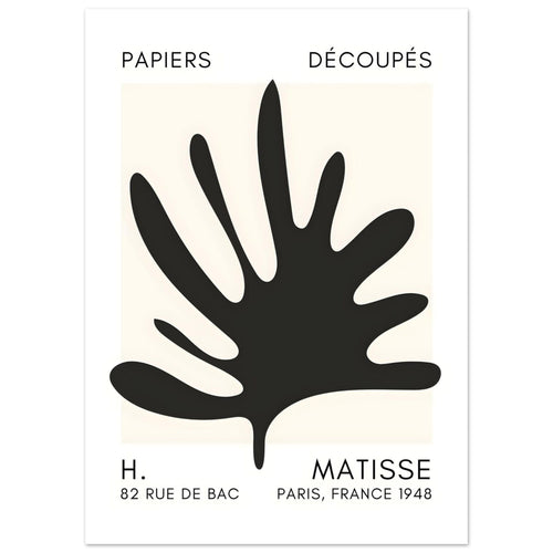 Artfulprints  Matisse – Coral drift black   poster 50x70 cm - vtwonen shop