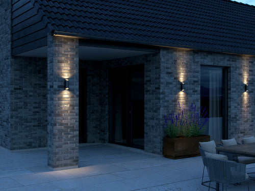 Nordlux Nico Wandlamp Buiten - Ø7,7cm - 2-lichts GU10 - IP54 - Zwart - vtwonen shop