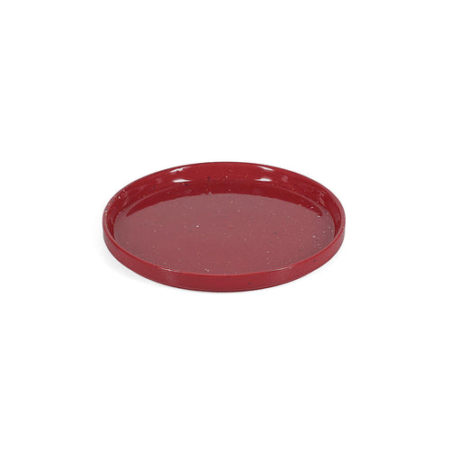 Ona - Plat bord 20,5cm burgundy Fika - Set van 4