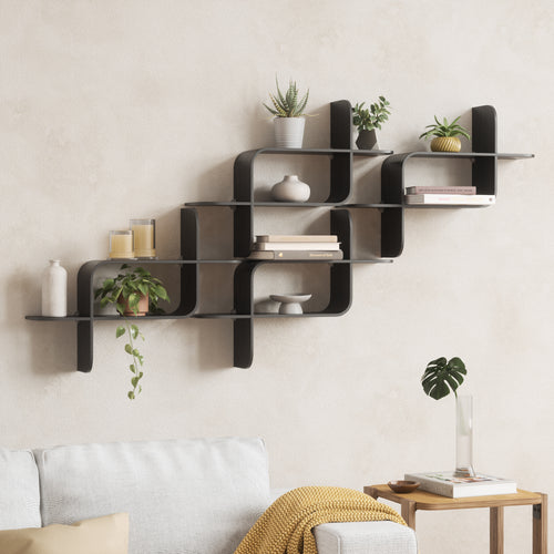 Umbra wandplank Montage - 64 x 48 x 16 cm - Zwart