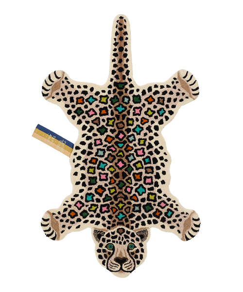 Doing Goods Disco Luipaard Vloerkleed - Groot 150 x 90 x 2 cm - 100% wol - vtwonen shop