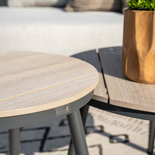 Garden Impressionsbijzettafel Lucas Ø70x45 cm - donker grijs
