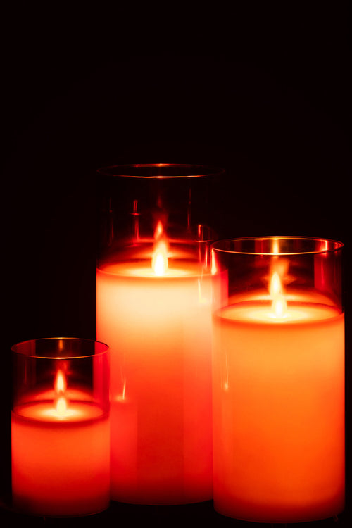 J-Line lamp Blinkend - glas - rood - large  - LED lichtjes - vtwonen shop