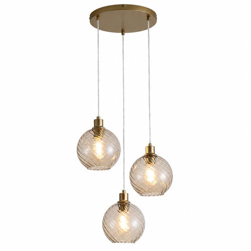 Searchlight hanglamp Radiance - 3 lichts - 46  x 120   cm - goud