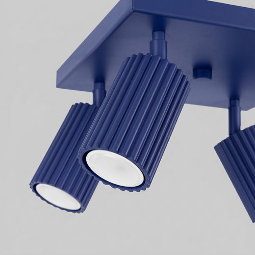 Sollux Lighting Plafondlamp KARBON 4 ultramarijn - 25x25x16,5cm