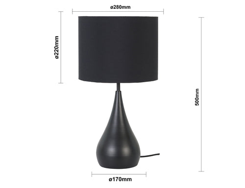 Light & Living tafellamp Svante - zwart - Ø28cm - vtwonen shop