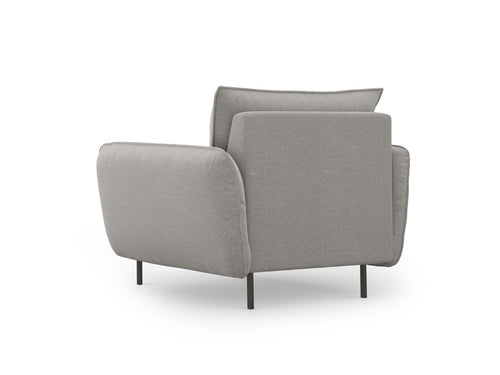 Cosmopolitan Design Fauteuil Vienna structurele stof, lichtgrijs - 94x97x95cm