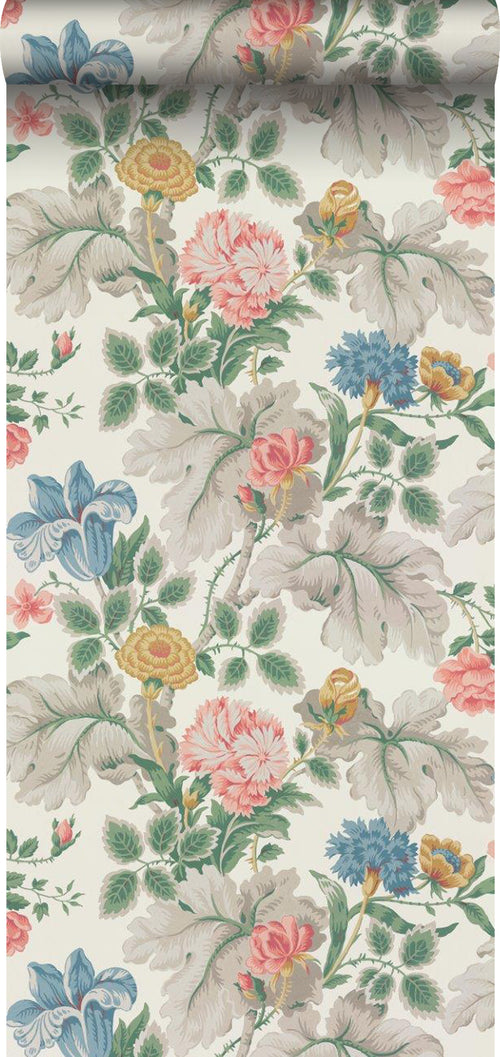 Borastapeter behang bloemen beige - 53 cm x 10.05 m - 660602 - vtwonen shop