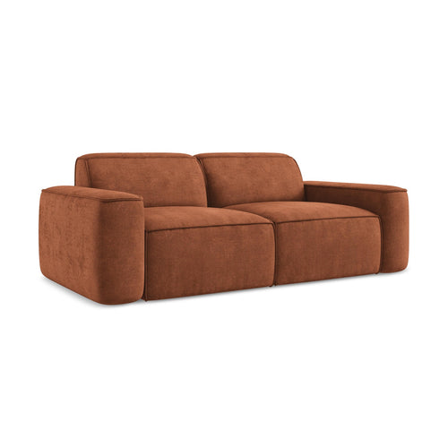 LaMiaSofa 3-zits bank Melissa - chenille stof - terracotta - 204x102x70