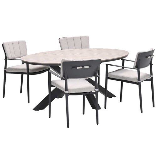 Garden Impressions tuinset Dane - Tulli - donker grijs - 180x115 cm - 5-delig - vtwonen shop