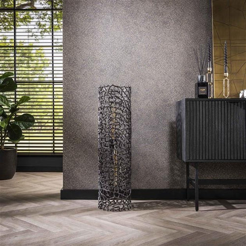 Giga Meubel Vloerlamp Weaver - Zwart Metaal - 2-Lichts - 25x25x92cm - vtwonen shop