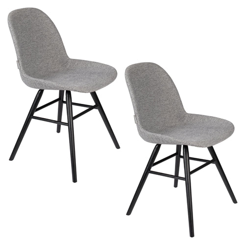 Zuiver Albert Kuip Soft Eetkamerstoelen  Lichtgrijs - Set van 2
