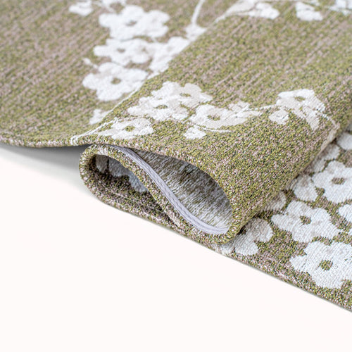 Louis De Poortere binnen & buiten machinewasbaar vloerkleed Sakura van 70% gerecycled PET - groen - 235x340cm