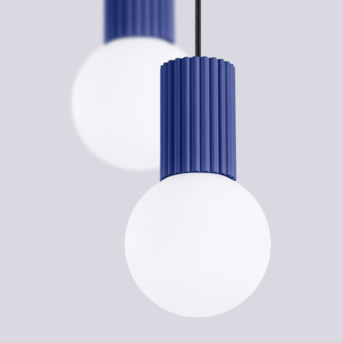 Sollux Lighting Hanglamp HALO 2P ultramarijn - 15x15x120cm