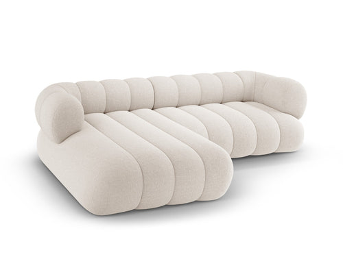 Cosmopolitan Design Hoekbank Koge 5-zits, chenille lichtbeige - 165x270x70cm