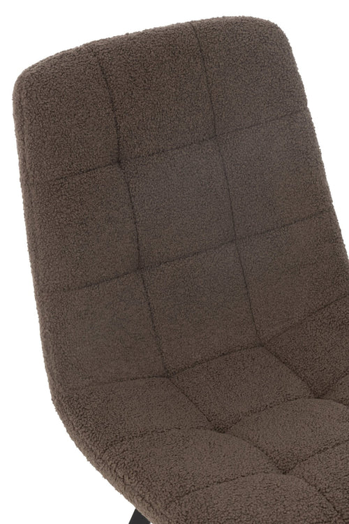 J-Line stoel Clark - metaal/polyester - taupekleur