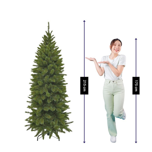 Triumph Tree Bristlecone Pilar - Kerstboom met Insteekconstructie en Duidelijke Kleurcodes - Kerstversiering voor Binnen - Kunstboom Smal Model - H215
