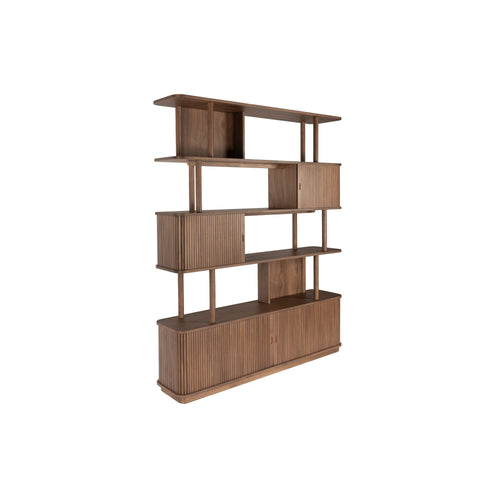 Zuiver Barbier Boekenkast/ Wandkast Walnoot - Bruin