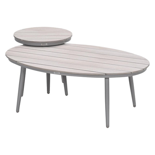 Garden Impressions bijzettafels Lucas taupe - teak look - 2-delig - vtwonen shop