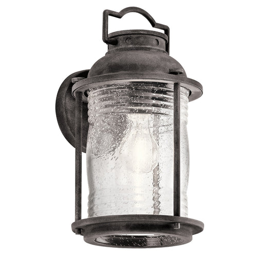 Elstead Ashland Bay - 1 Lichte Middelgrote Buitenwandlantaarn Zink IP44, E27