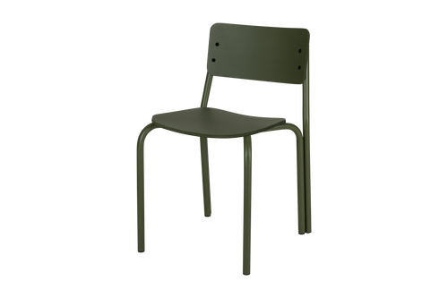 noo.ma Kei Chair - Forest Green plywood eetkamerstoel, 44,5 cm zithoogte