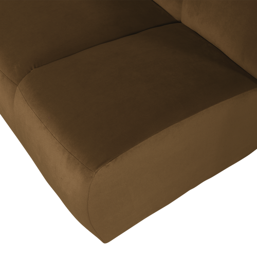 WOOOD 1,5-zits bank arm links Mojo - Velvet - Honinggeel - 74x164x97