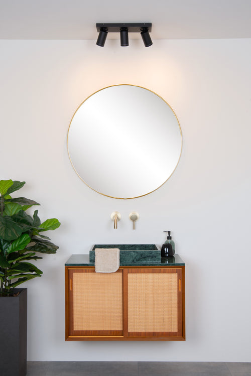 Lucide plafondspot badkamer TAYLOR - 3xGU10 (MR16) - Zwart