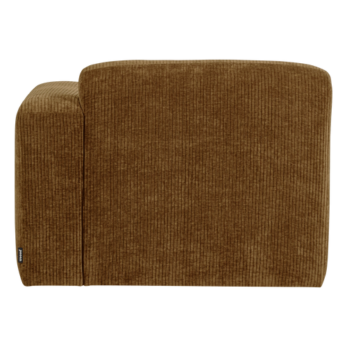 WOOOD 1-zits bank arm rechts Mojo Base - Ribstof - Honinggeel - 74x105x97