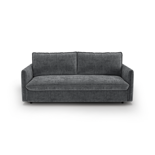 Premium Interiors - Snel uitklapbare slaapbank AVA - gewaafd fluweel leisteengrijs 178cm