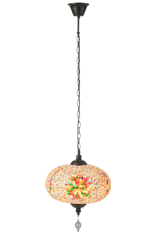 J-Line lamp Mozaiek Hangend - glas/metaal - oranje - large