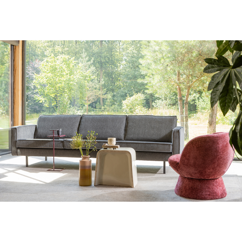 WOOOD 3-zits bank Rodeo - Streep - Zwart/Grijs - 85x277x86 cm, - vtwonen shop