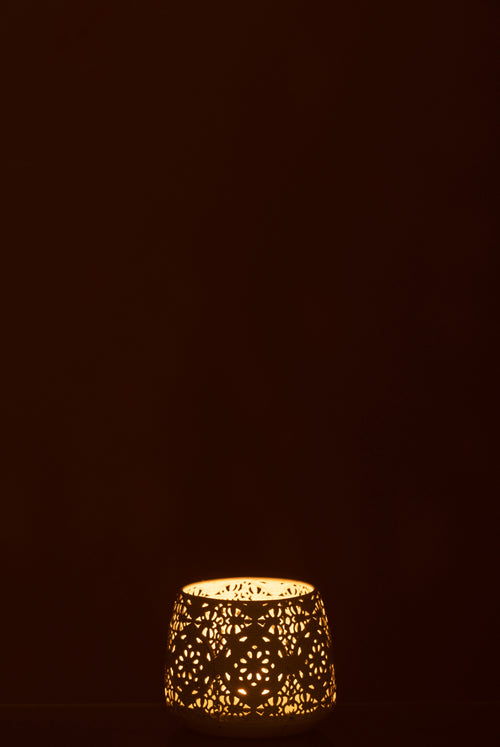 J-Line kaarshouder Oosters - metaal/glas - wit - small - 2 stuks - vtwonen shop